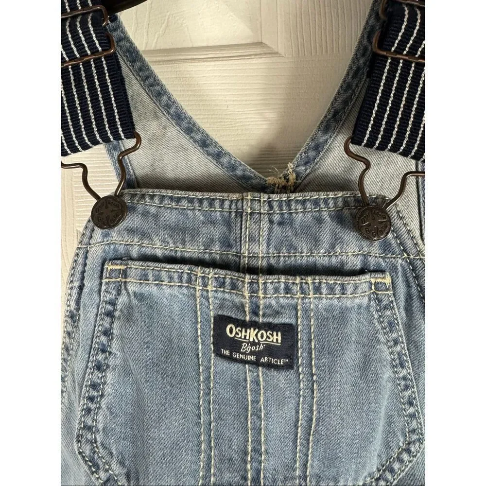 Oshkosh Boys Denim Shortalls Size 5t